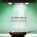 Dunstabzugshaube 90cm matt schwarz PLOOM9005S RGBW Ambientebeleuchtung