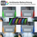 Cooker hood 60cm matt grey PLOOM6005G RGBW ambient lighting