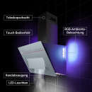 Cooker hood 60cm matt grey PLOOM6005G RGBW ambient lighting