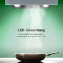 Dunstabzugshaube 80cm matt grau PLOOM8005G RGBW Ambientebeleuchtung