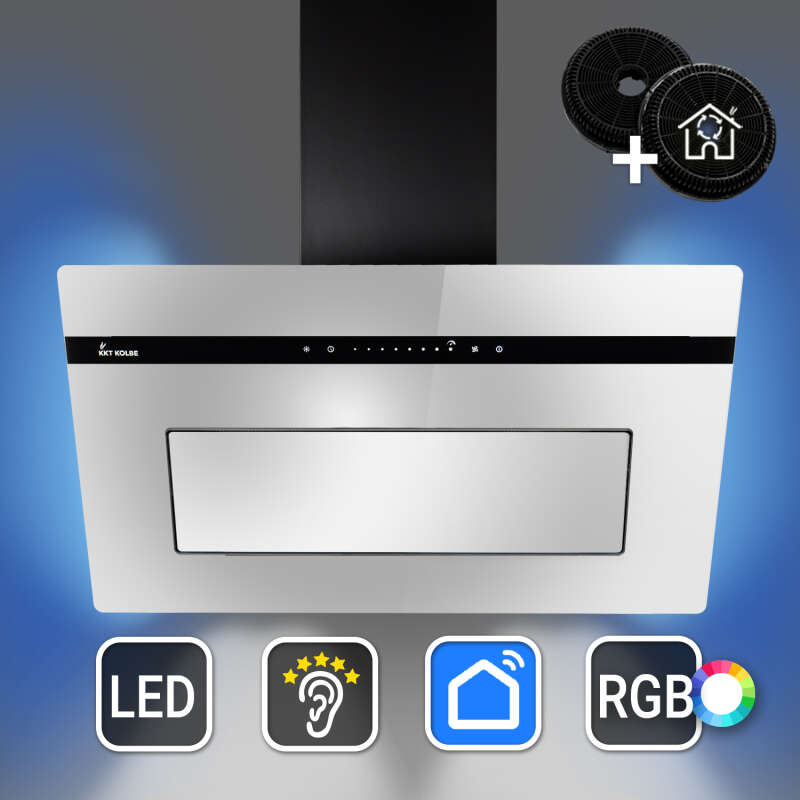 Dunstabzugshaube 80cm Spiegel-Design PLOOM8005M RGBW...
