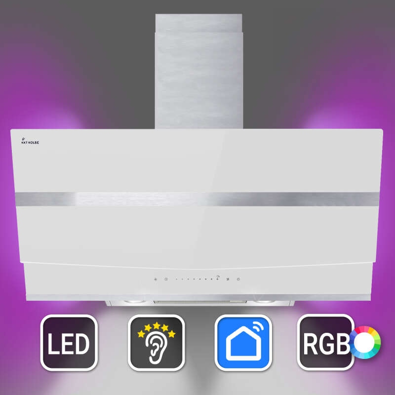 Dunstabzugshaube 90cm HERMES9005WM-1WV RGBW...