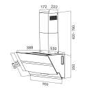 2. Wahl Dunstabzugshaube 90cm HERMES9005WM-2WV RGBW Ambientebeleuchtung