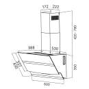 Cooker hood 60cm HERMES6005SM RGBW ambient lighting