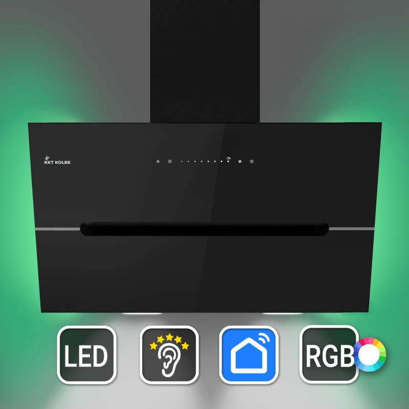 Dunstabzugshaube 80cm ECCO8005SM-1WV RGBW...