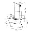 Dunstabzugshaube 60cm ECCO6005SM-1WV RGBW Ambientebeleuchtung