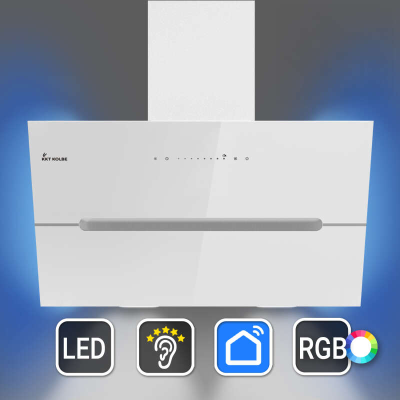 Dunstabzugshaube 80cm ECCO8005WM-1WV RGBW...