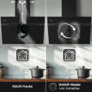 Dunstabzugshaube 80cm AURORA8005FB RGBW Ambientebeleuchtung