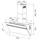 Dunstabzugshaube 80cm AURORA8005WED RGBW Ambientebeleuchtung
