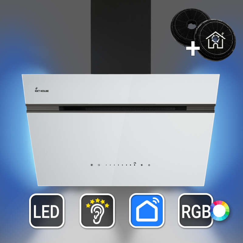 Dunstabzugshaube 60cm AURORA6005SW RGBW Ambientebeleuchtung