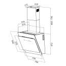 Dunstabzugshaube 80cm SOLO8005SM-1WV RGBW Ambientebeleuchtung