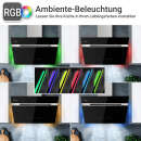 Dunstabzugshaube 60cm AURORA6005SE-1WV RGBW Ambientebeleuchtung