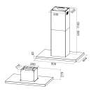Dunstabzugshaube 90cm FLAT-INSEL-6S-1WV