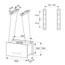 Dunstabzugshaube Inselhaube 60cm CUBE60FB-1WV