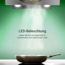 Dunstabzugshaube 80cm Spiegel-Design PLOOM8005M-1WV RGBW Ambientebeleuchtung