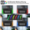 2. Wahl Dunstabzugshaube 60cm matt schwarz PLOOM6005S-2WV RGBW Ambientebeleuchtung