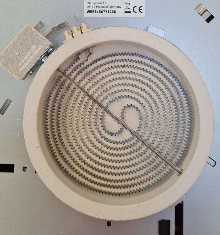 Heizelement 165mm f&uuml;r Kochfelder HE01xx 165-1Z-SS