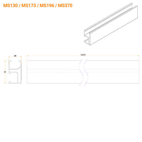 SPMS06 Ziegeldach Montageset horizontal f&uuml;r 2 Module