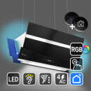 Cooker hood 90cm HERMES-INSEL-908SM RGBW ambient lighting