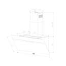 Cooker hood 80cm STYLE8005SMAO RGBW ambient lighting