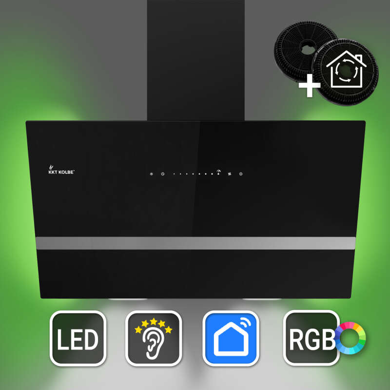 Cooker hood 80cm EASY8005SM RGBW ambient lighting