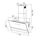 Dunstabzugshaube 80cm EASY8005SM RGBW Ambientebeleuchtung