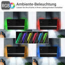 Dunstabzugshaube 80cm EASY8005SM RGBW Ambientebeleuchtung