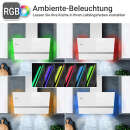 Dunstabzugshaube 80cm EASY8005WM RGBW Ambientebeleuchtung