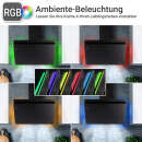Dunstabzugshaube 90cm SOLO9005SM RGBW Ambientebeleuchtung